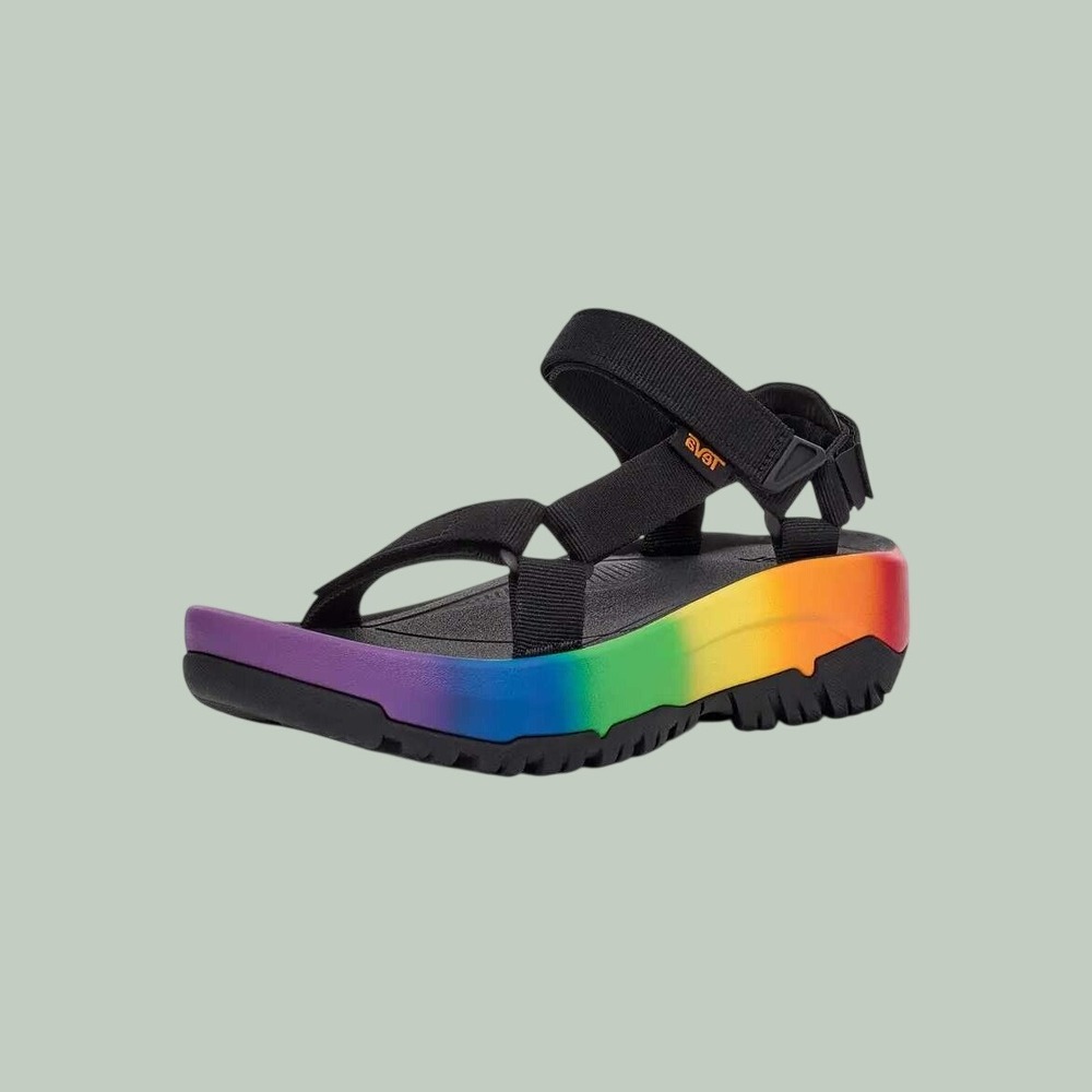 Teva Hurricane XLT2 Ampsole Rainbow Black Sandals Men's 13/Women's 15 UNISEX NEW